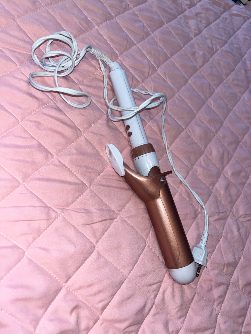 & Other Stories Rose Gold and White Curling Iron